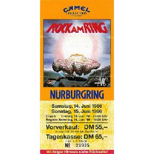 Nürnberg - Rock am ring festival • June 15th, 1986